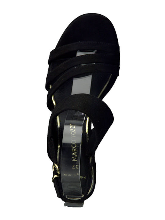 Suede Sandalen Schwarz