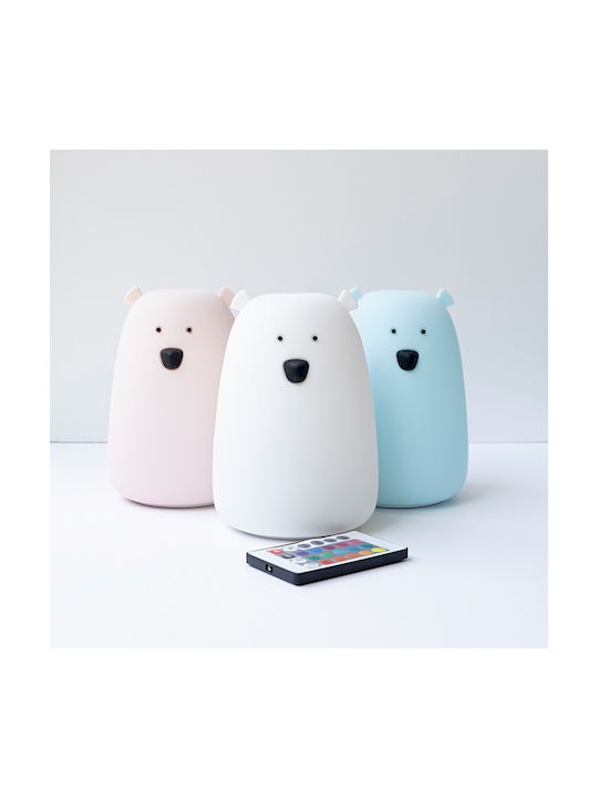 Rabbit & Friends Lămpi De Veghe Pentru Copii Urs Telecomandă Usb Alb