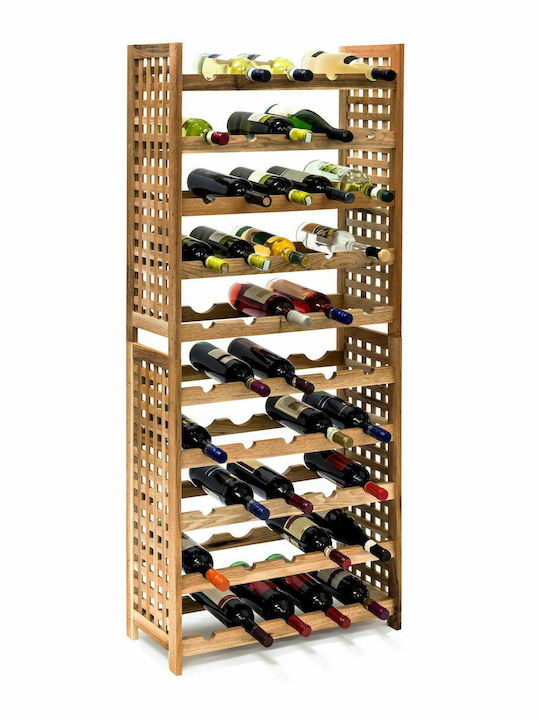 Relaxdays Cu picioare Cămară de Băuturi Lemn pentru 25 Sticle Maro 63x25x73εκ.
