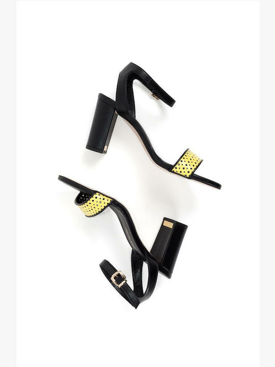 Leder Sandalen Gelb