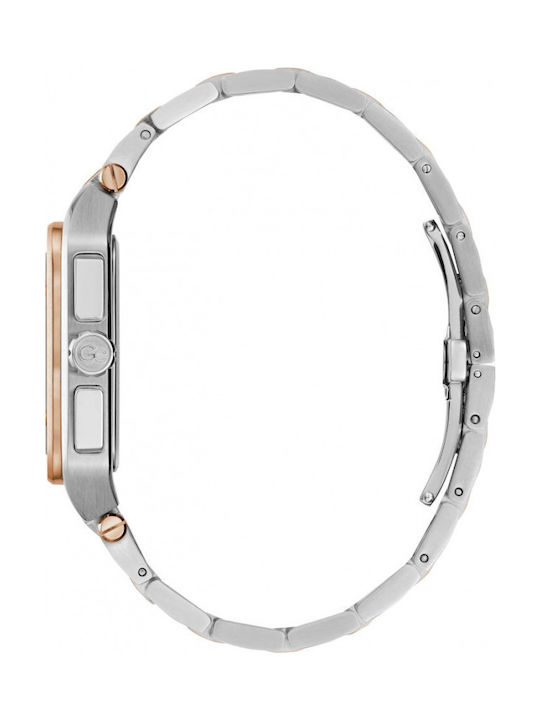 GC Watches Ανδρικό Ρολόι 37mm Χρονογράφος Μπαταρίας με Ασημί Μεταλλικό Μπρασελέ