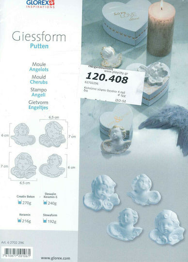 Glorex Angel Shapes Silicone Mold for Wax Soap and Liquid Glass