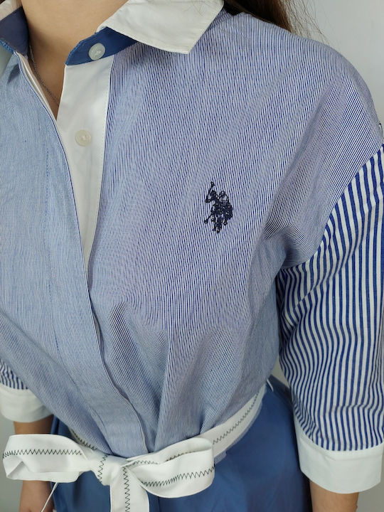 Midi Shirt Dress Blue