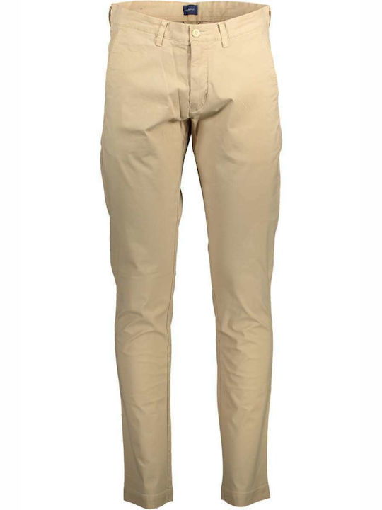 Gant Men's Trousers Chino Elastic Beige