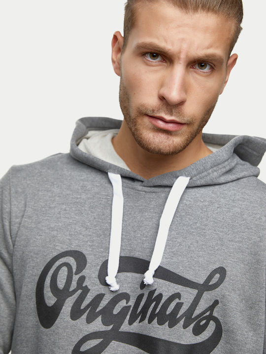 Snta Hooded Sweatshirt with Hood & Print Originals - Black & Grey