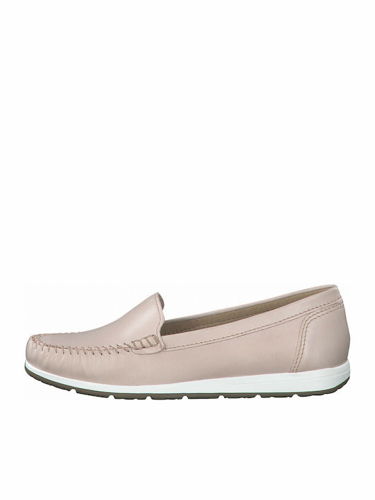 Leder Damen Mokassins in Rosa Farbe
