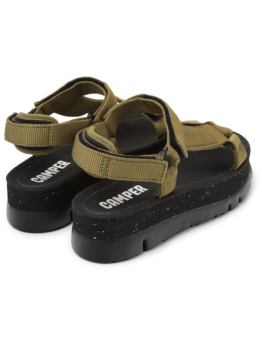Oruga Up Γυναικεία Σανδάλια Sporty Flatforms Μαύρα