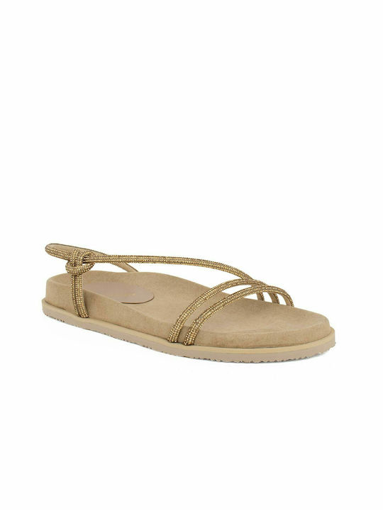 Komis & Komis Women's Flat Sandals in Gold Color