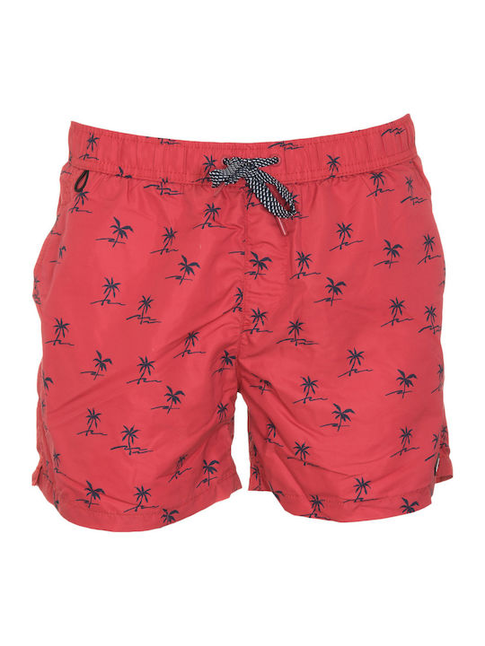 Ανδρικό Μαγιό Σορτς Hibiscus Red με Σχέδια