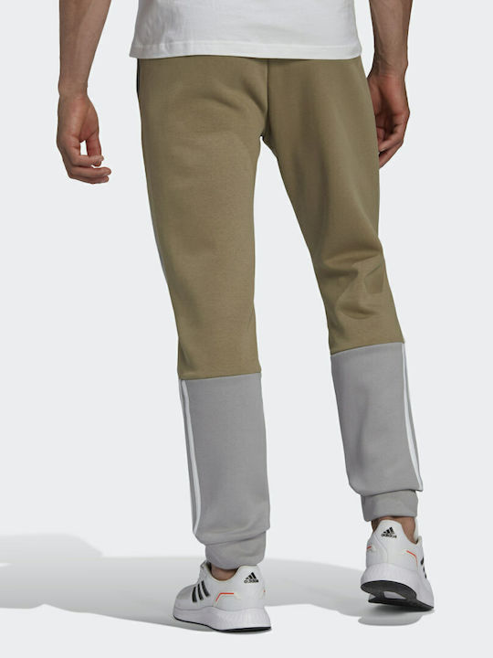 adidas Essentials Colorblock Jogger Παντελόνι Mgh Solid Grey / Orbit Green