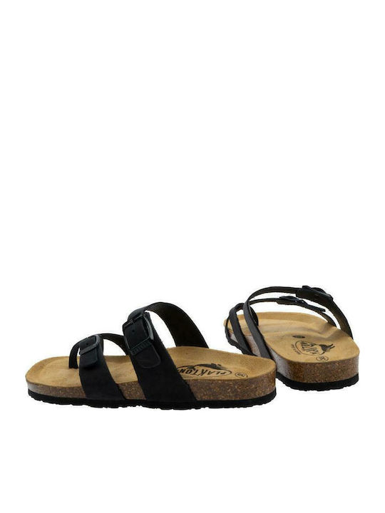 Bombay Leather Women's Flat Sandals Anatomic Bombay Black