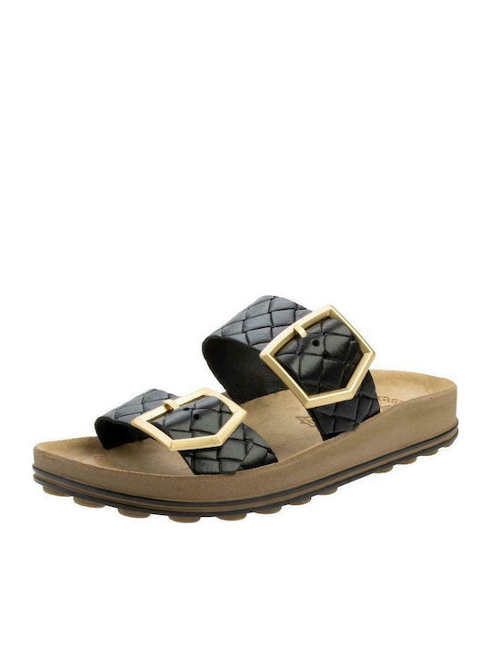 Taylor Leather Women's Anatomic Sandals Black Softy
