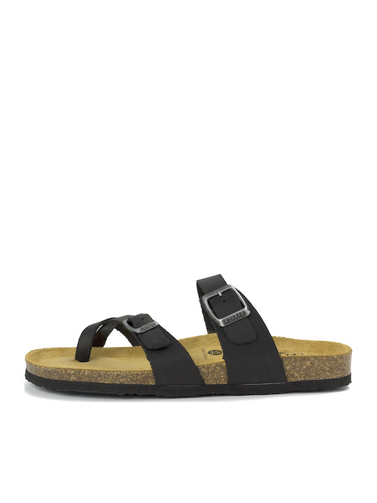 Bombay Leather Women's Flat Sandals Anatomic Apure Black