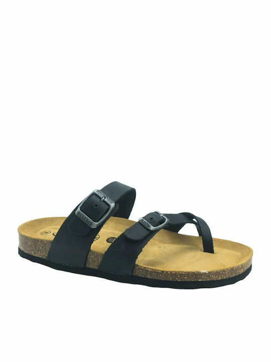 Bombay Leather Women's Flat Sandals Anatomic Apure Black
