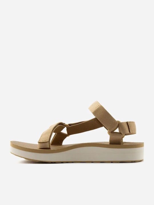 Midform Universal Women's Flat Sandals Anatomic Sporty in Beige Color