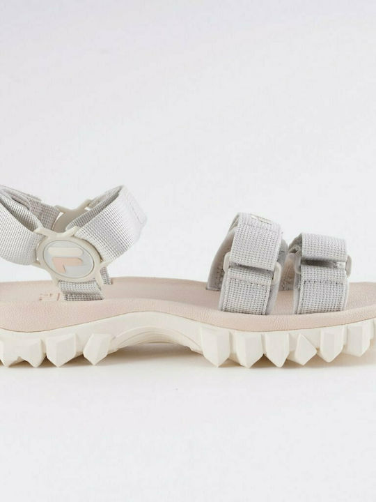 Yak Women's Flat Sandals Sporty Flatforms In Silver Colour