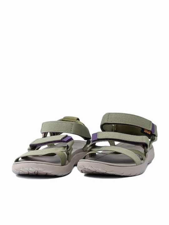 Women's Flat Sandals Anatomic Sporty in Green Color
