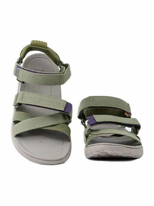 Women's Flat Sandals Anatomic Sporty in Green Color