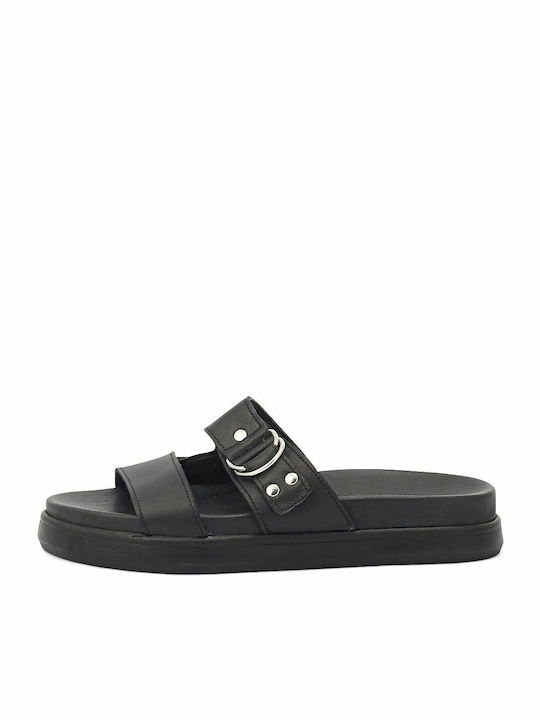 Sandale Casual Damă Din Piele Negre