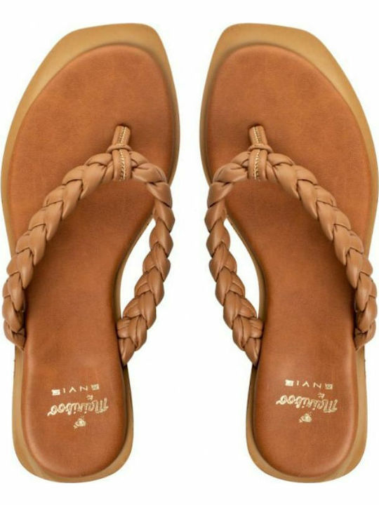 Strandal Women's Flat Sandals in Tabac Brown Color