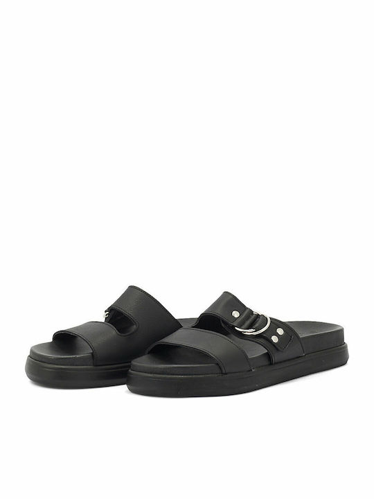 Sandale Casual Damă Din Piele Negre