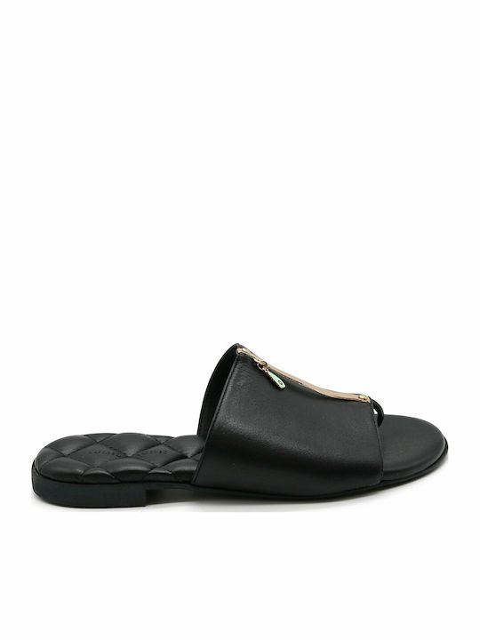 KK02 Sandale Casual Damă Din Piele Negre