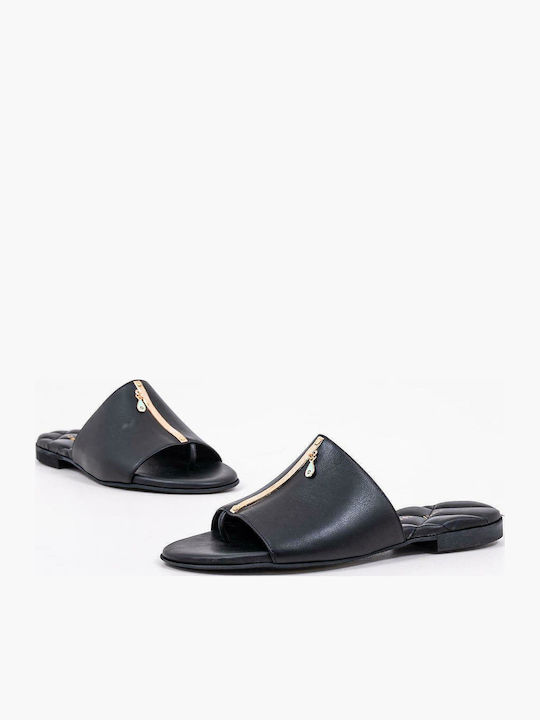 KK02 Sandale Casual Damă Din Piele Negre