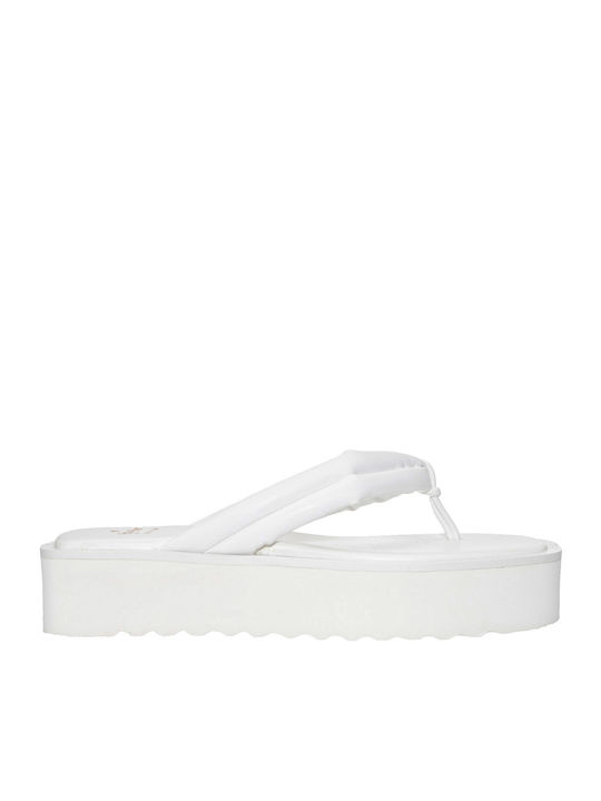 Women's Flat Sandals Flatforms in White Color