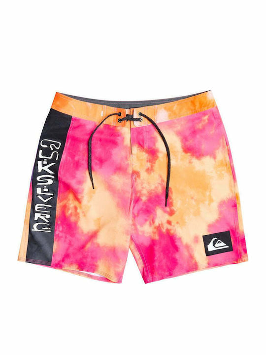 Acid Wash Herren-Bademode Kurze Hosen Schock Rosa Blumen