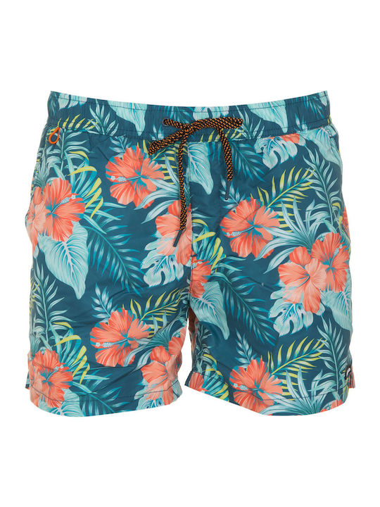 Men's Swimwear Shorts Teal Floral