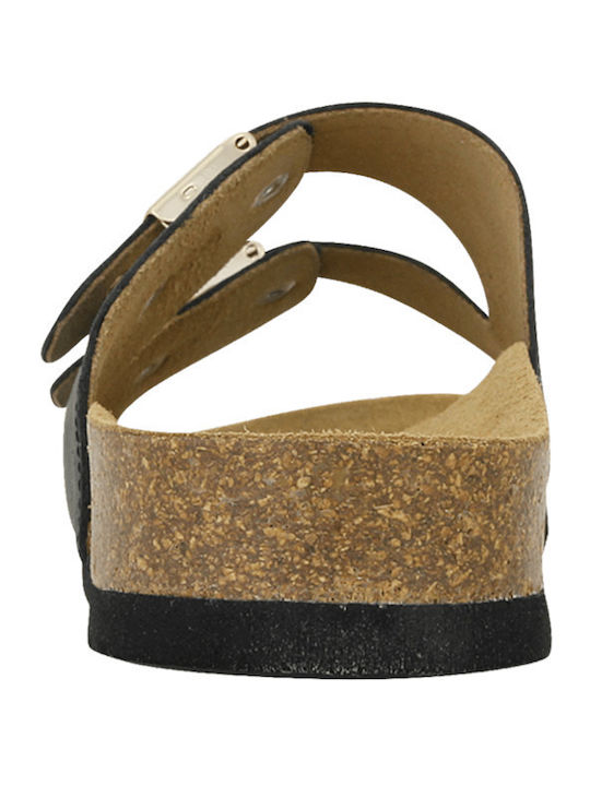 Alba Sandale Casual Damă De Piele Negre