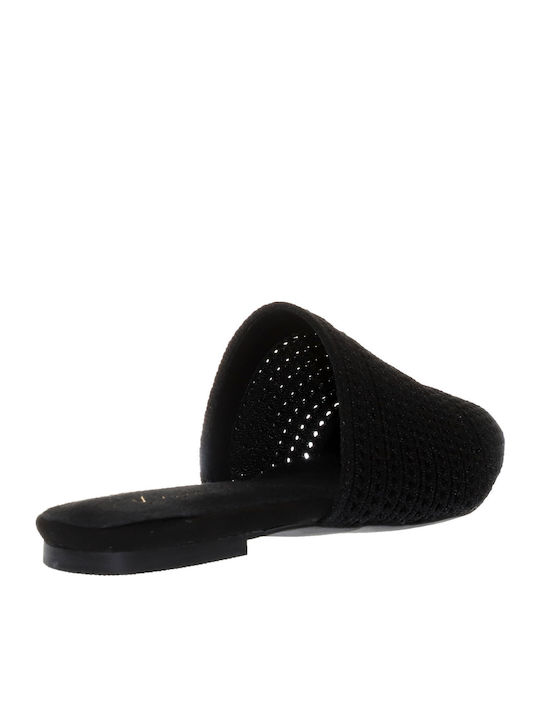 Flach Mules in Schwarz Farbe