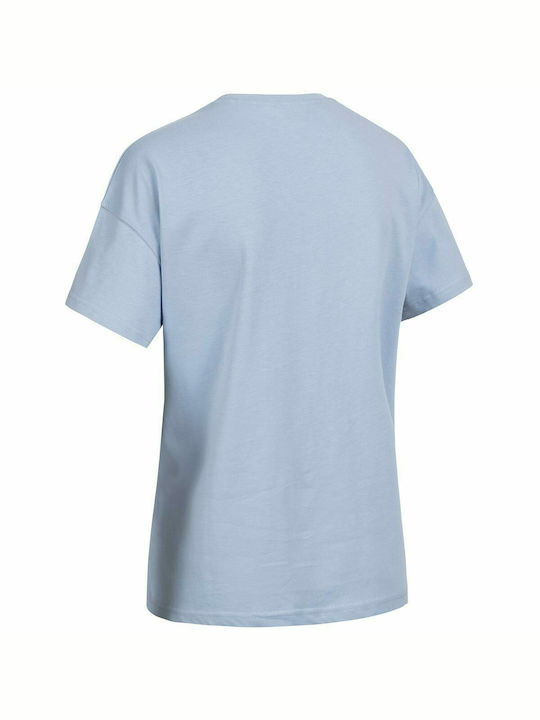 Lonsdale Damen Sportlich Oversized T-shirt Hellblau