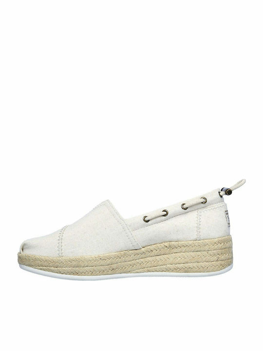 Yacht Master Women's Fabric Platform Espadrilles White