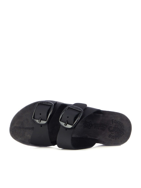 Helena Anatomic Women's Leather Platform Wedge Sandals Black