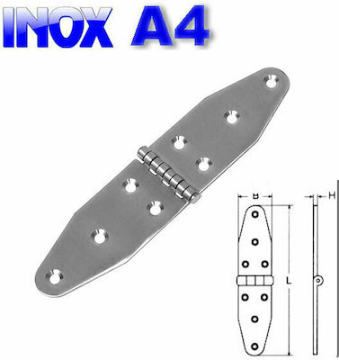 M8048 Scharnier Möbel Rostfreier Stahl 185mm 1Stück