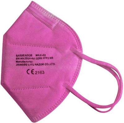 Max Barbeador Max-02 Filtering Half Disposable Protective Mask FFP2 Fuchsia 20pcs