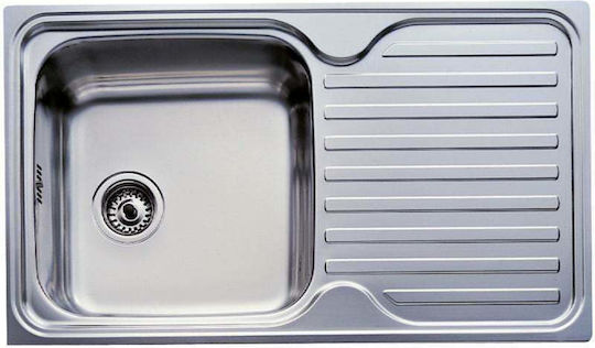 Teka Classic Max (Super Bowl) Αριστερός Ένθετος Inox Σατινέ Μ86xΠ50cm Ασημί