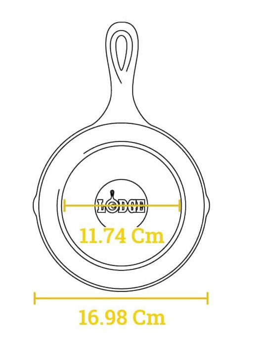 Lodge Heat Treated Τηγάνι από Μαντέμι 16.51cm