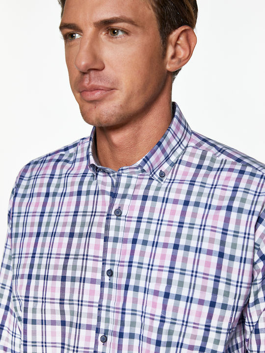 Snta Shirt with Long Sleeve Plaid Yale White - Plaid