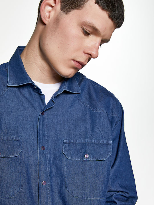 Snta Shirt with Long Sleeve Denim Texas - Denim