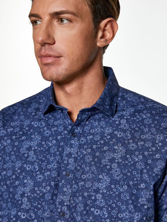 Snta Shirt with Long Sleeve Floral Chantelle Navy - Blue Navy