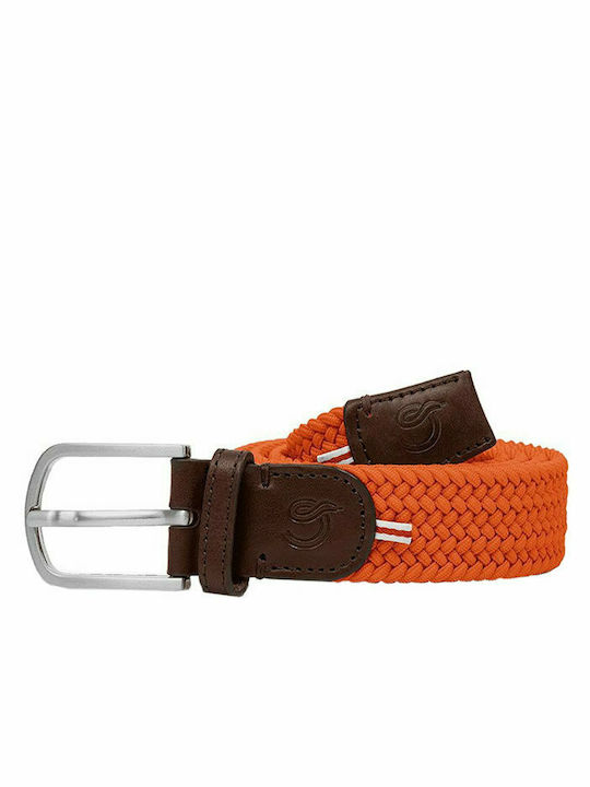Amsterdam Herren Gürtel Gestrickt Orange