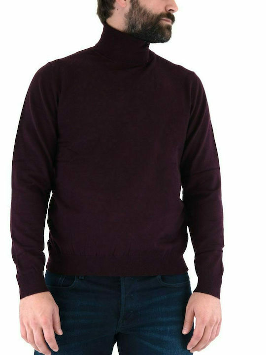 IMPURE TURTLE NECK KNITWEAR MEN IMPURE BURGUNDY (MPR-SWL-1179-C30)