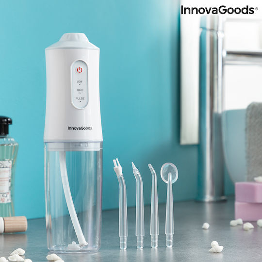 InnovaGoods Denter Water Flosser 220ml Επαναφορτιζόμενο & Αδιάβροχο White