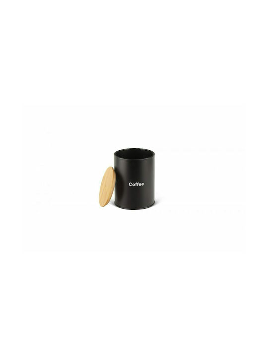 Edenberg Vase Sugar / Brown / Tea with Lid Metallic In Black Colour 11x11x14.5cm 3pcs