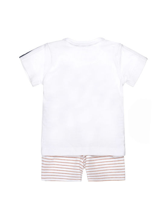 Dirkje Kids Set with Shorts Summer 2pcs White