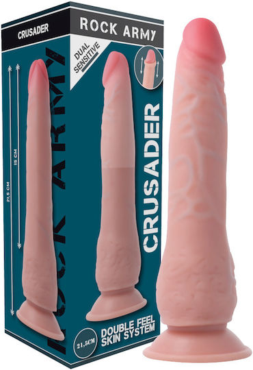 Rock Army Crusader Gurtzeug mit Dildo 21.5cm in Hautfarbe