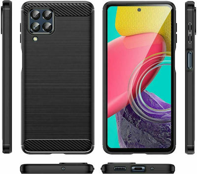 Tech-Protect Carbon Silicone Back Cover Durable Black (Galaxy M53 5G)