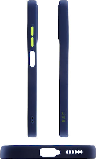 Lime Hardshell Camera Guard Back Cover Plastic / Silicone Blue with Yellow Keys (Galaxy S22 Ultra)